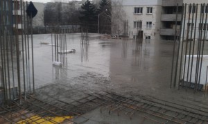 Процеса на строителство - 04.02.2015г. - втора плоча - жилищен комплекс Диана