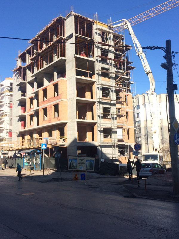 Жилищна сграда "Рея" - процеса на строителство - седма плоча, 16.02.2019г.
